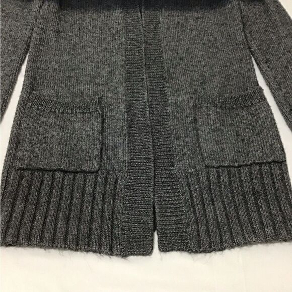 Theory Black And Gray Sweater Alpaca Wool And Silk Cardigan Style Size Small - Picture 8 of 10